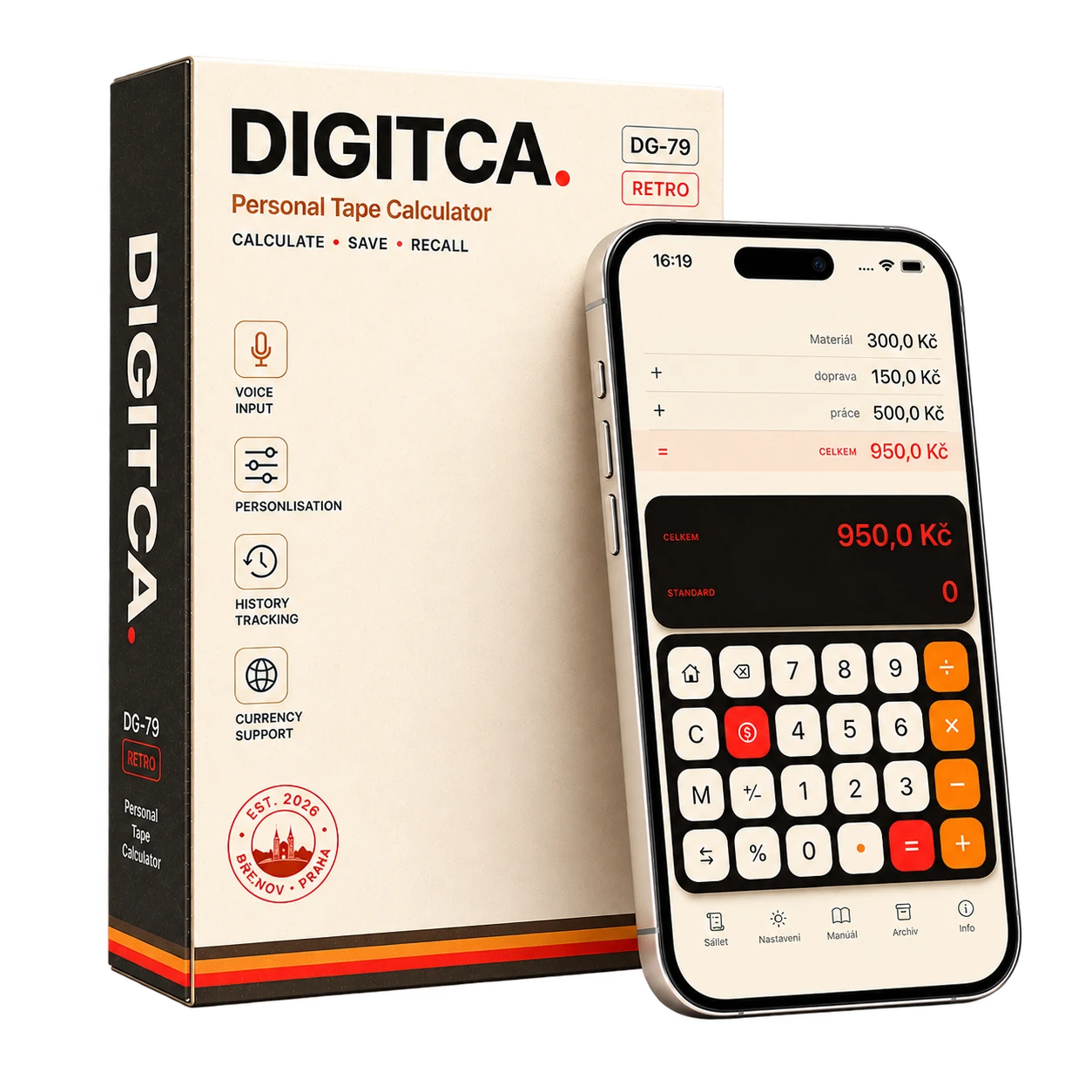 DIGITCA DG-79 Retro, Personal Tape Calculator